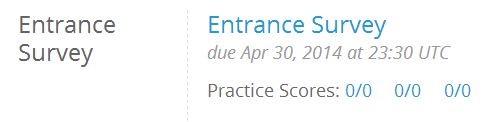entrance survey