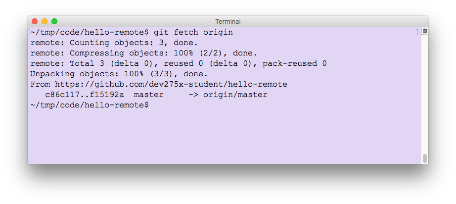 Git fetch command
