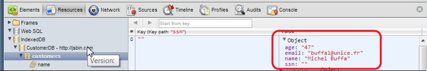 devtools show updated customer