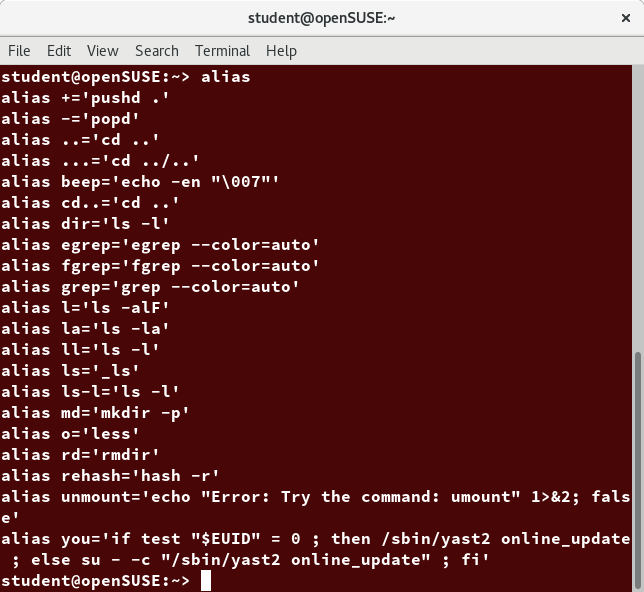 Creating Aliases