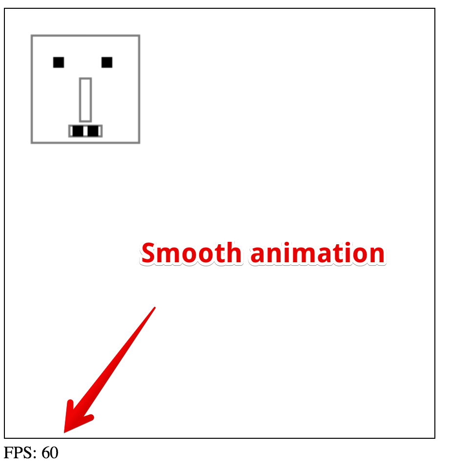screenshot of the monster moving at 60 f/s