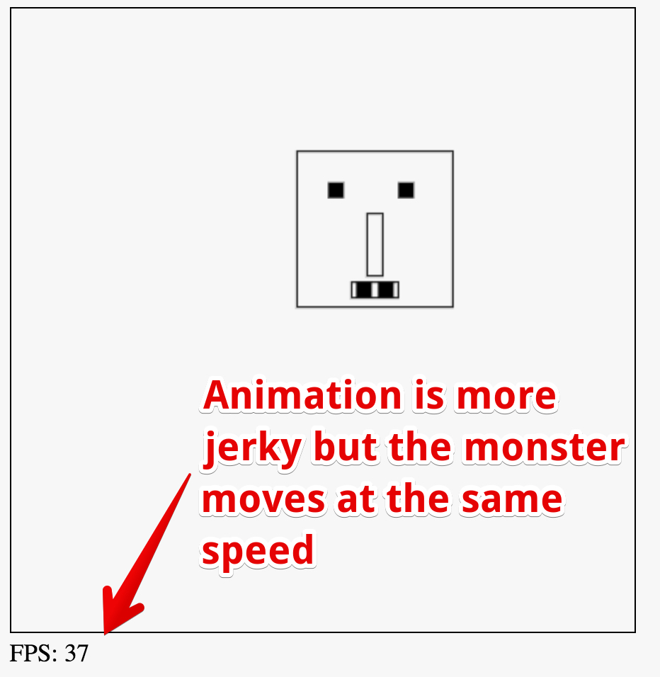screenshot of example that runs at 37 f/s