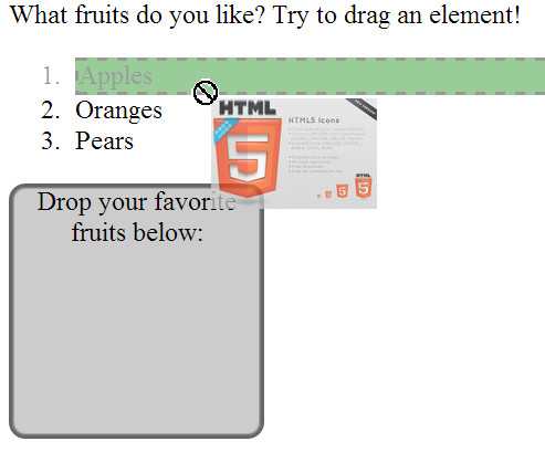 drop effect with image