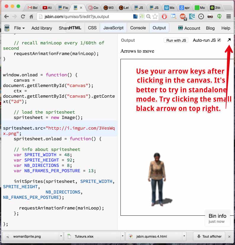 Sprite-based animation – HTML game